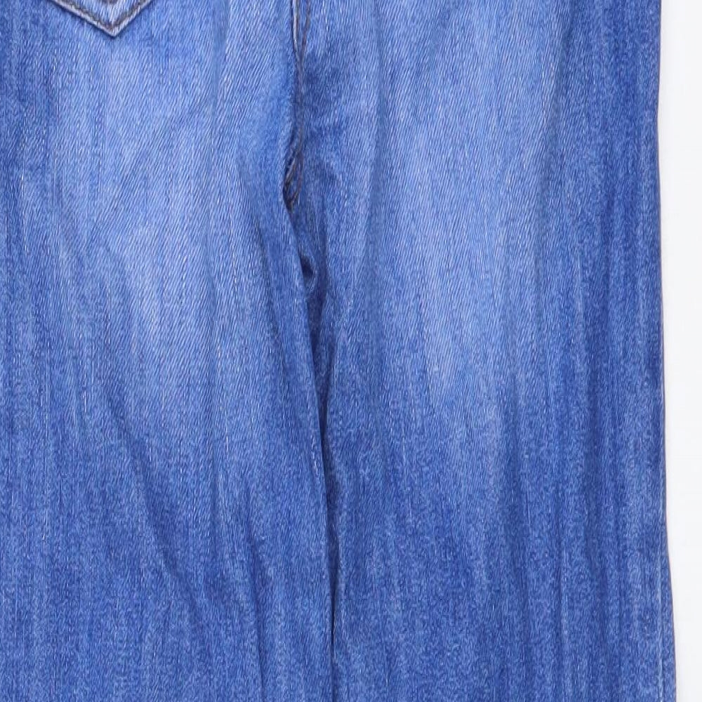 NEXT Girls Blue Cotton Skinny Jeans Size 9 Years Regular Button