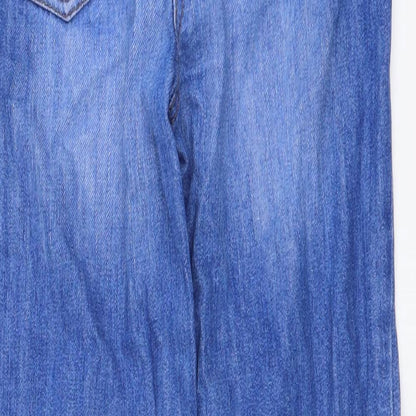 NEXT Girls Blue Cotton Skinny Jeans Size 9 Years Regular Button
