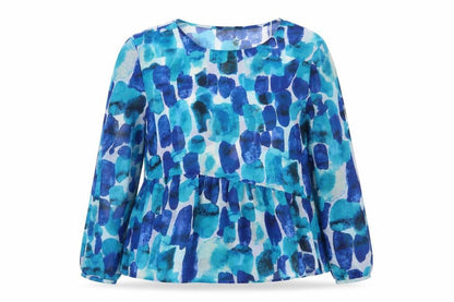 Womens UK Size 10 OPUS Blue Basic Blouse
