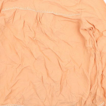 Womens UK Size S Fransa Orange Basic Button-Up