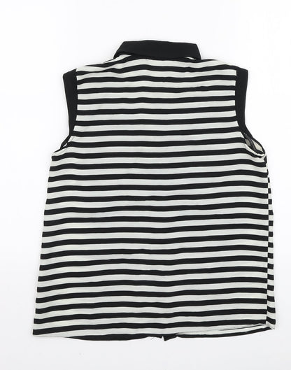Womens UK Size 8 Dorothy Perkins Black Basic Button-Up