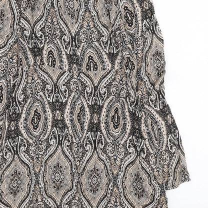 Glamorous Womens Multicoloured Paisley Viscose Mini Size XS Round Neck Zip