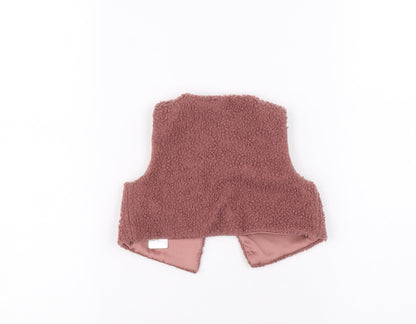 Primark Girls Pink Gilet Jacket Size 6-9 Months Button