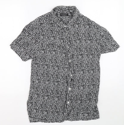 Womens UK Size L Brave Soul Black Basic Button-Up