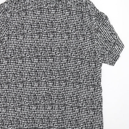 Womens UK Size L Brave Soul Black Basic Button-Up