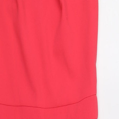 River Island Womens Pink Pencil Dress Size 12 Halter Zip