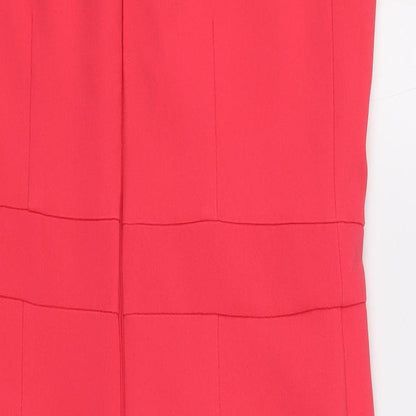 River Island Womens Pink Pencil Dress Size 12 Halter Zip