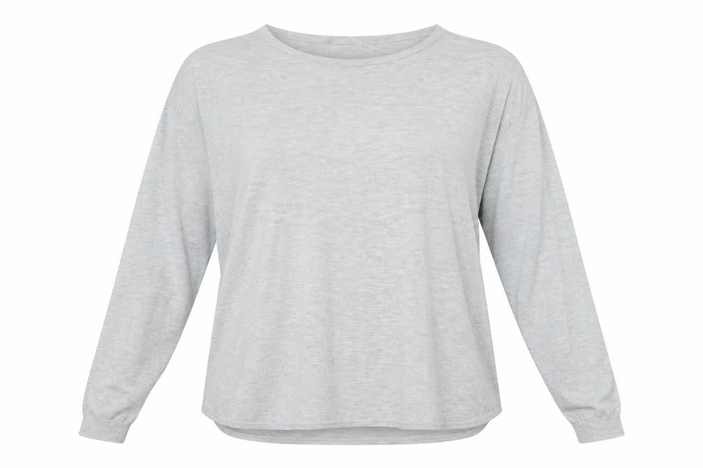 Womens UK Size L Basic Grey Pullover Jumper