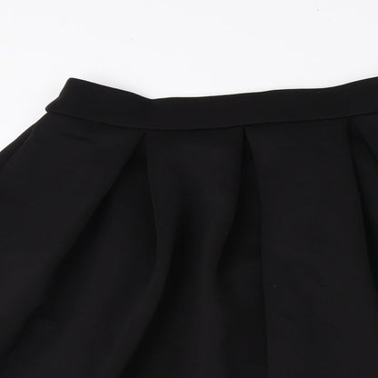 Miss Selfridge Womens Black Polyester A-Line Skirt Size 6 Zip