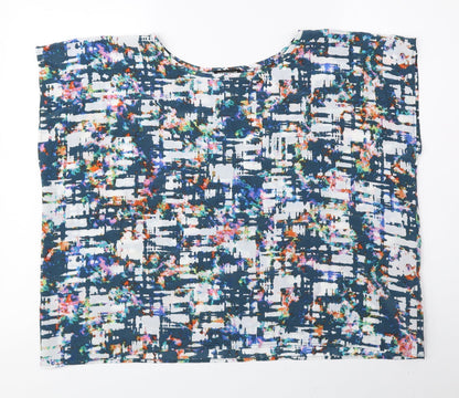 Womens UK Size 10 Warehouse Multicoloured Basic Blouse