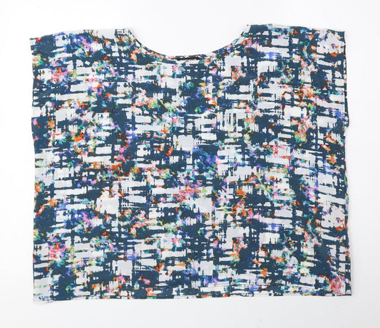 Womens UK Size 10 Warehouse Multicoloured Basic Blouse