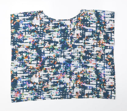 Womens UK Size 10 Warehouse Multicoloured Basic Blouse