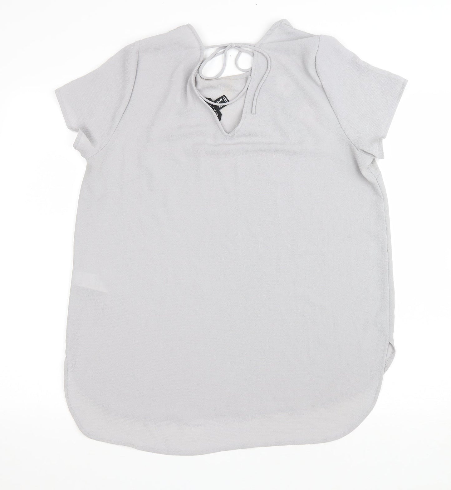 Womens UK Size 14 New Look Grey Basic T-Shirt