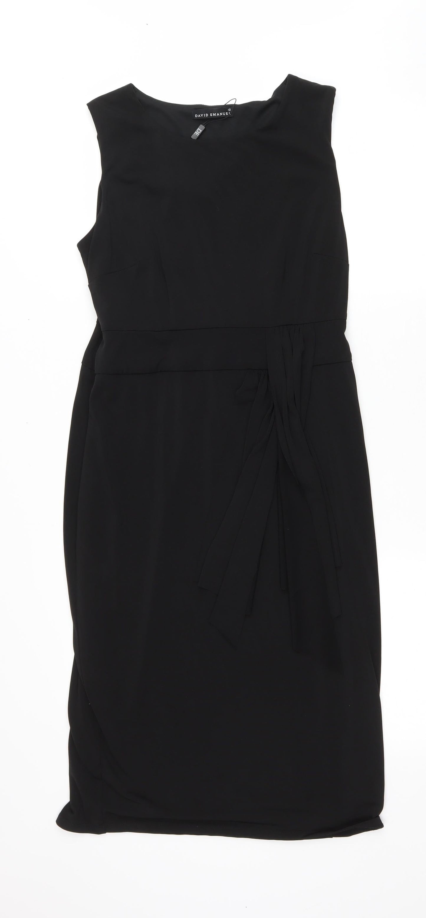 Bonmarché Womens Black Polyester Pencil Dress Size 10 Boat Neck Pullover