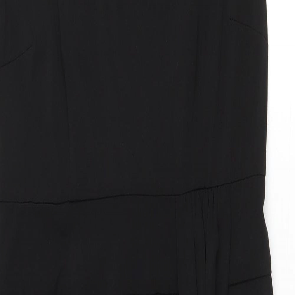 Bonmarché Womens Black Polyester Pencil Dress Size 10 Boat Neck Pullover