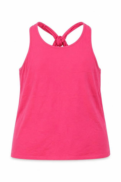 F&F Womens Pink Cotton Basic Tank Size 10 Round Neck
