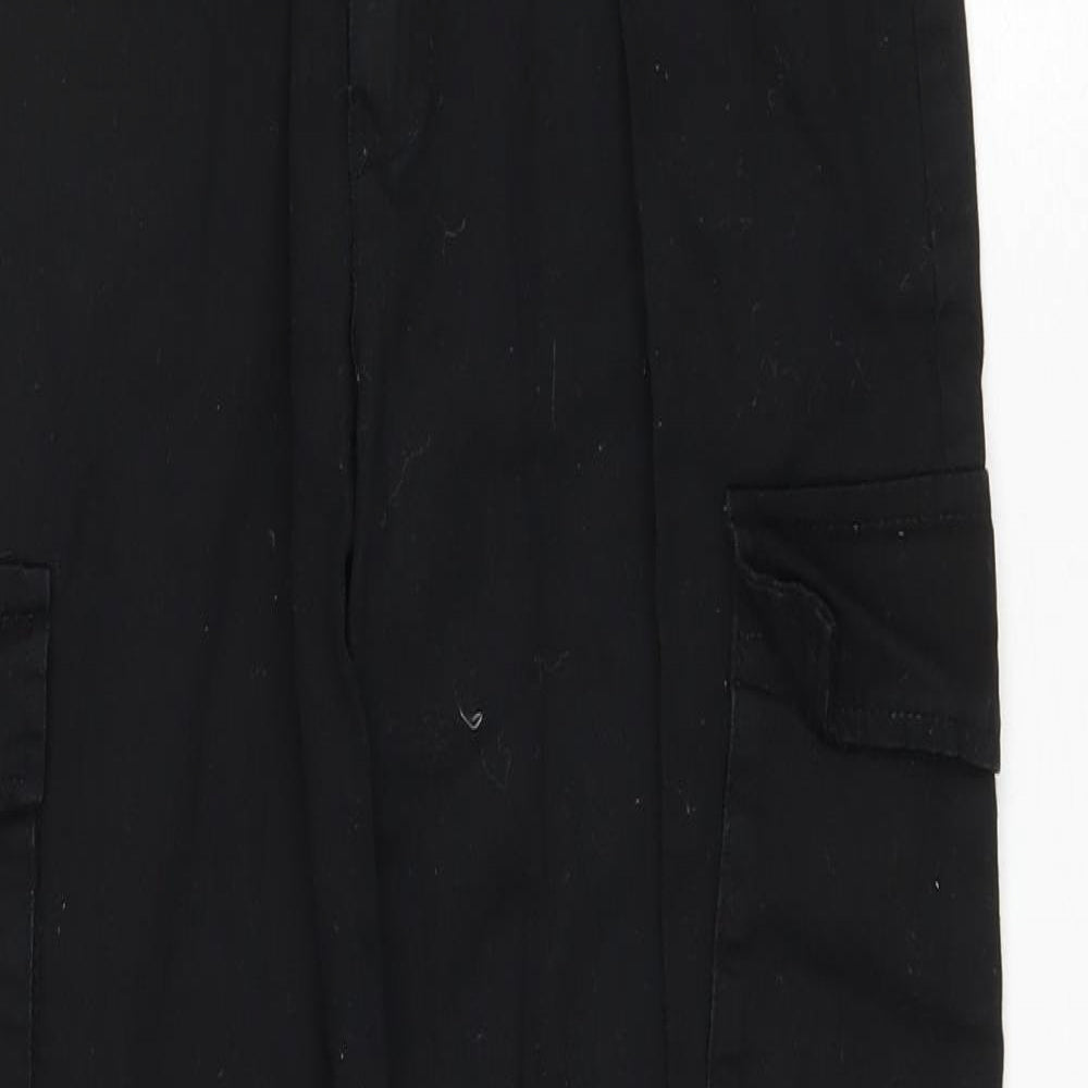 Misguided Womens Black Cotton Tapered Jeans Size 6 L28 in Regular Zip