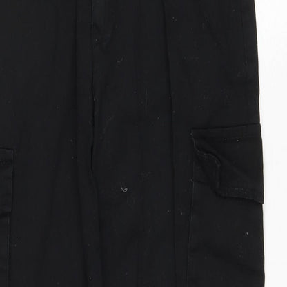 Misguided Womens Black Cotton Tapered Jeans Size 6 L28 in Regular Zip