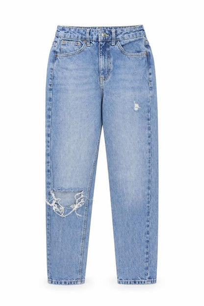 Womens UK Size 25 in Topshop Regular Fit Mom Blue Jeans
