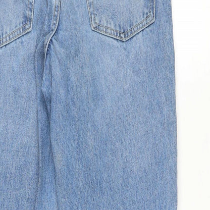 Topshop Womens Blue Cotton Mom Jeans Size 25 in L28 in Regular Zip