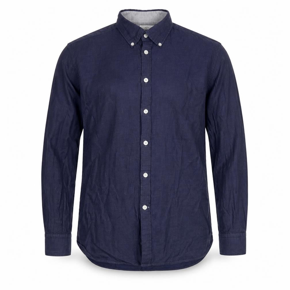 Mens UK Size M Thomas Mayes Blue  Button-Up Long Sleeve Casual Shirt