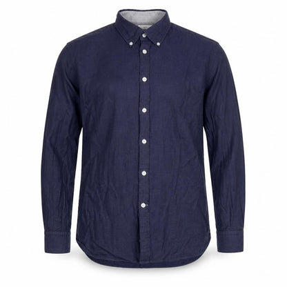 Mens UK Size M Thomas Mayes Blue  Button-Up Long Sleeve Casual Shirt