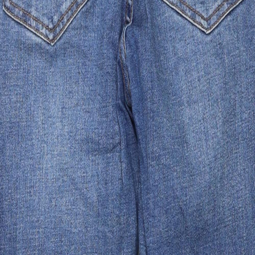 Denim & Co. Womens Blue Cotton Skinny Jeans Size 10 L25 in Regular Zip