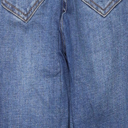 Denim & Co. Womens Blue Cotton Skinny Jeans Size 10 L25 in Regular Zip