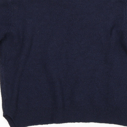 Oasis Mens Blue Round Neck Polyamide Pullover Jumper Size S