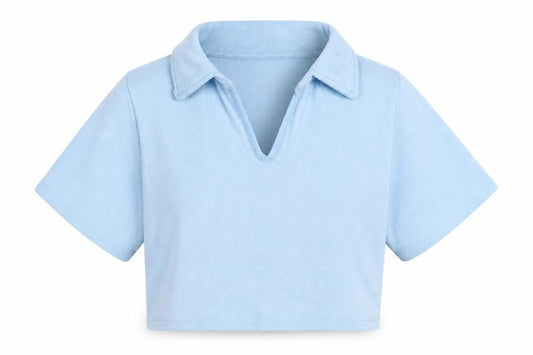 Womens UK Size 14 Daisy Street Blue Cropped T-Shirt