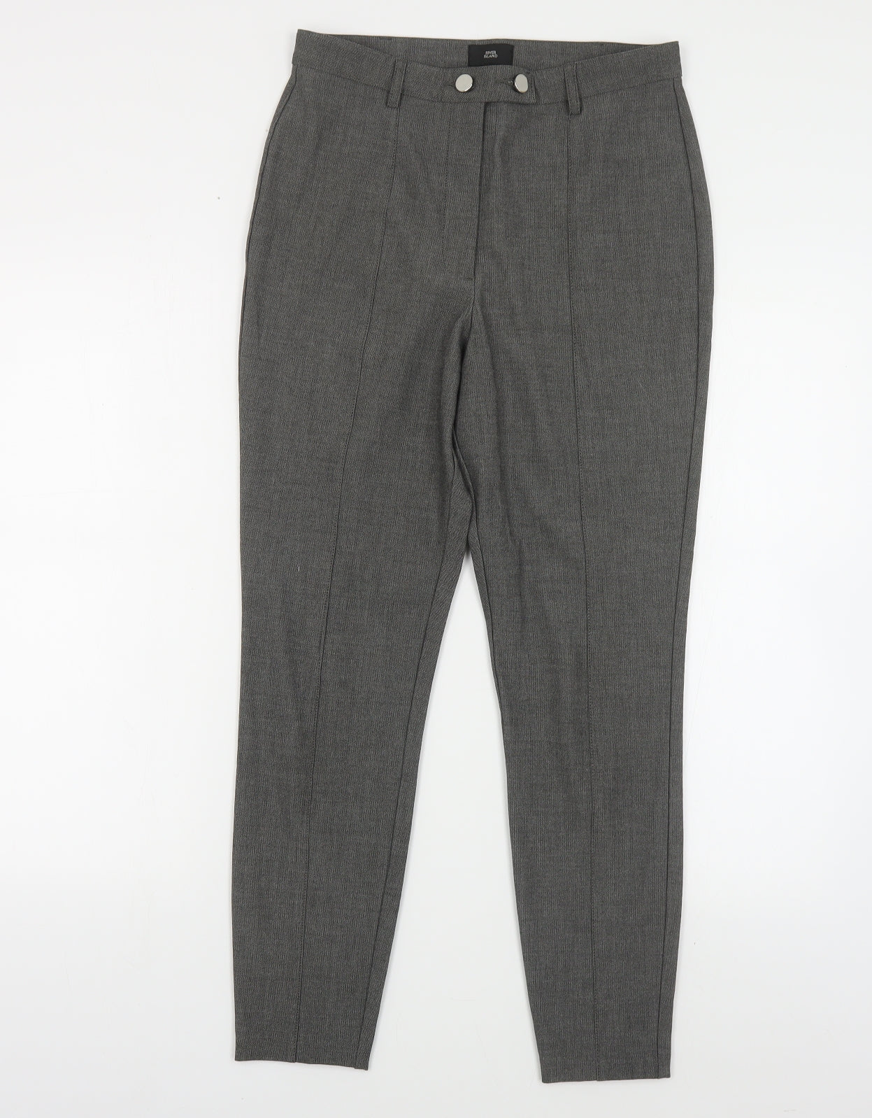 Womens UK Size 12 River Island Regular Fit Jegging Grey Trousers