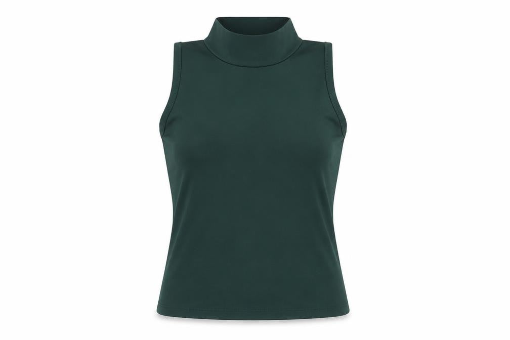 Womens UK Size 6 Nasty Gal Green Basic Tank