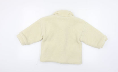FHW Girls Ivory Basic Jacket Jacket Size 9 Years Button