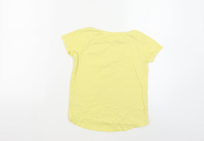 Nutmeg Girls Yellow Cotton Pullover T-Shirt Size 10-11 Years Crew Neck Pullover - Dreamcatcher