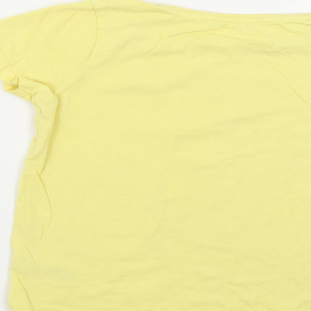 Nutmeg Girls Yellow Cotton Pullover T-Shirt Size 10-11 Years Crew Neck Pullover - Dreamcatcher