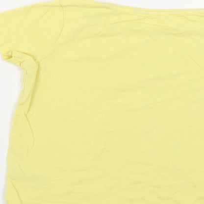 Nutmeg Girls Yellow Cotton Pullover T-Shirt Size 10-11 Years Crew Neck Pullover - Dreamcatcher