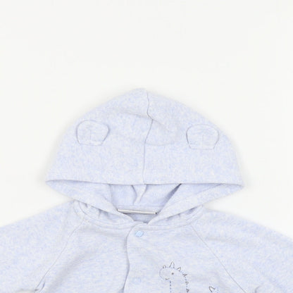 Watch Me Grow Baby Blue Basic Jacket Jacket Size 3-6 Months Snap - Dinosaur