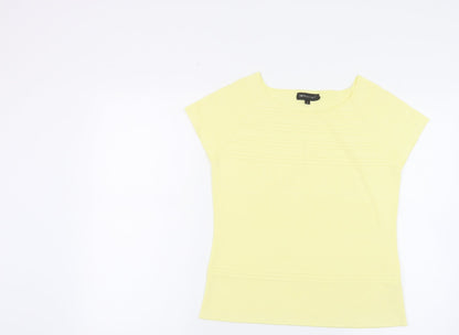 Womens UK Size M Sky Designs Yellow Basic T-Shirt