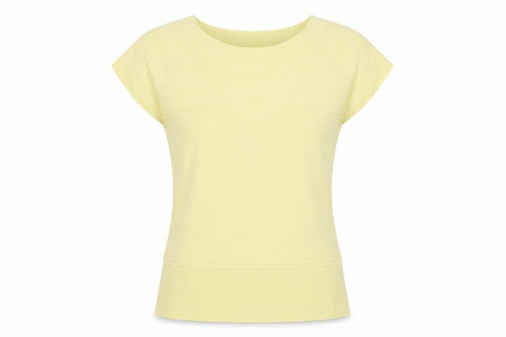 Womens UK Size M Sky Designs Yellow Basic T-Shirt