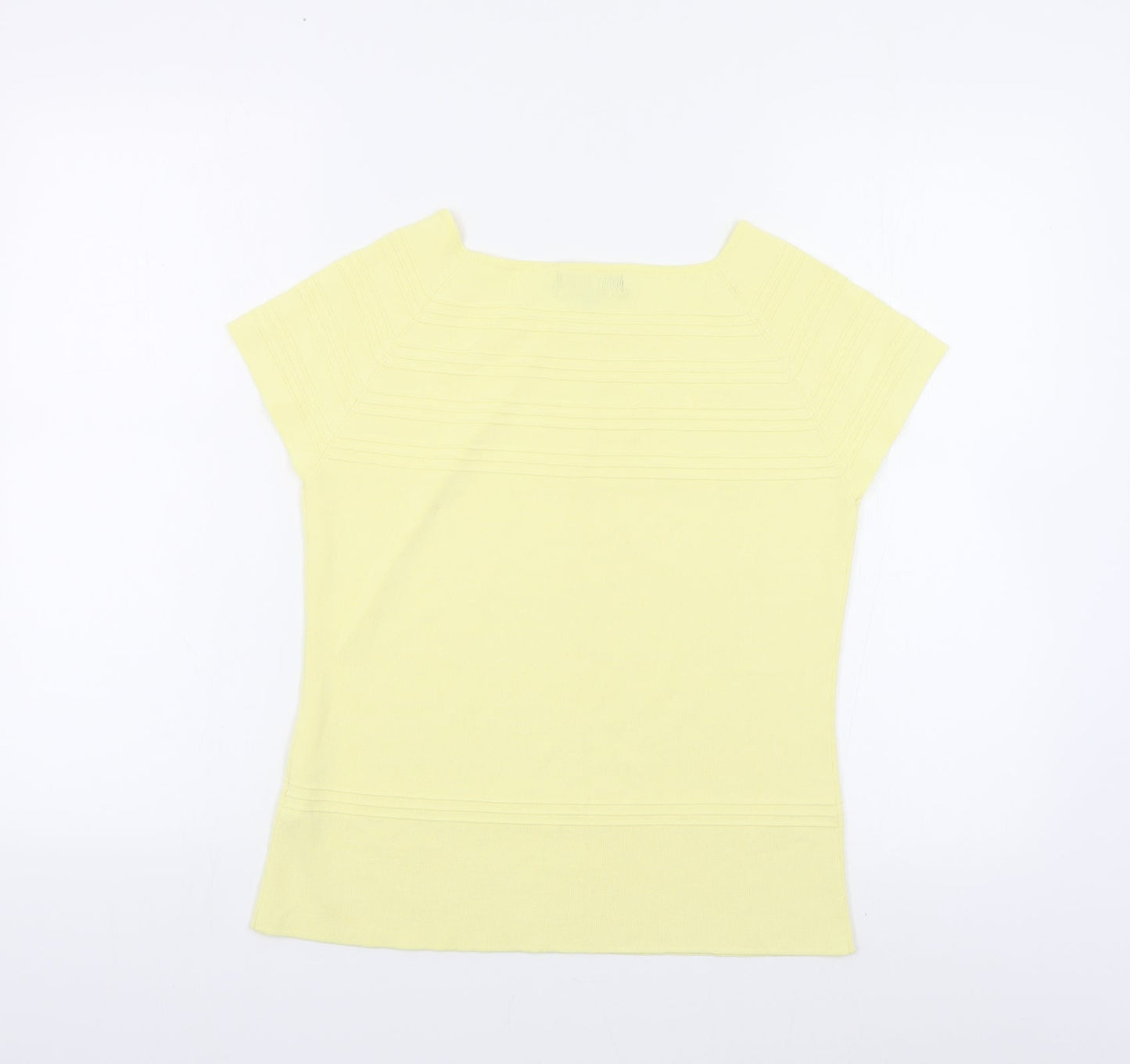 Womens UK Size M Sky Designs Yellow Basic T-Shirt
