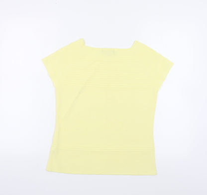 Womens UK Size M Sky Designs Yellow Basic T-Shirt