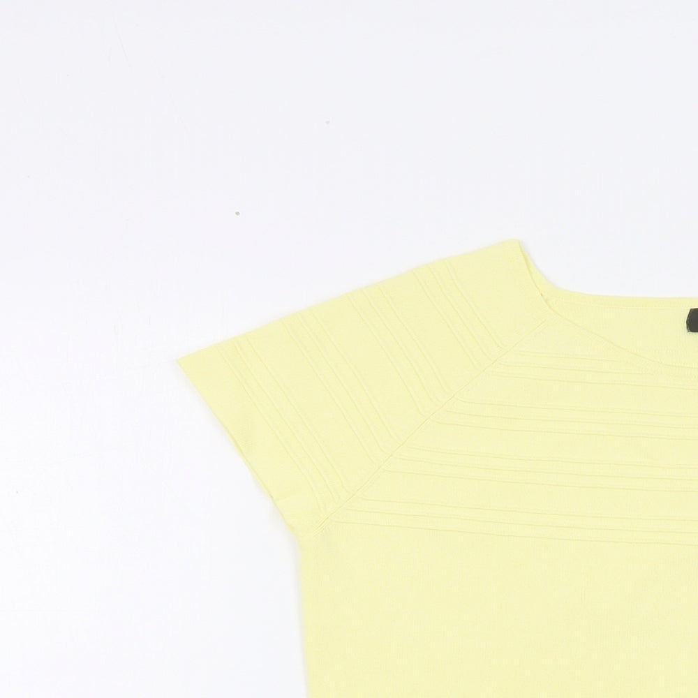 Womens UK Size M Sky Designs Yellow Basic T-Shirt