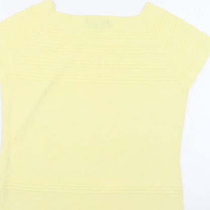 Womens UK Size M Sky Designs Yellow Basic T-Shirt