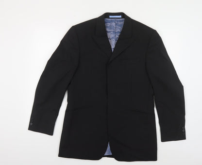 Mens UK Size 38 Burton Regular Black Suit Jacket