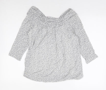Womens UK Size 10 Phase Eight Grey Basic Blouse