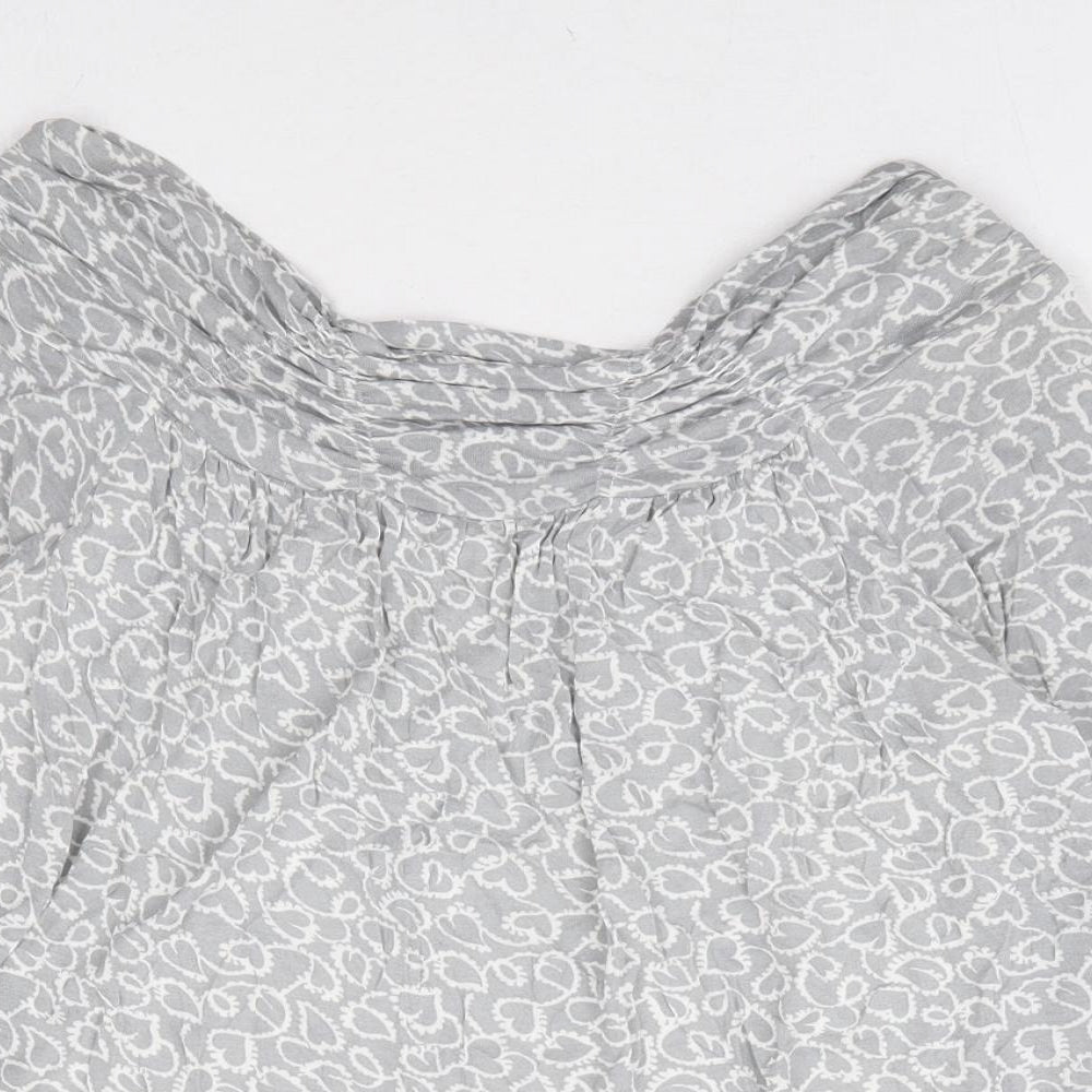 Womens UK Size 10 Phase Eight Grey Basic Blouse