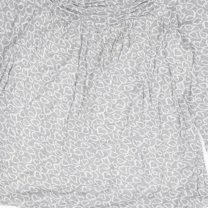 Womens UK Size 10 Phase Eight Grey Basic Blouse