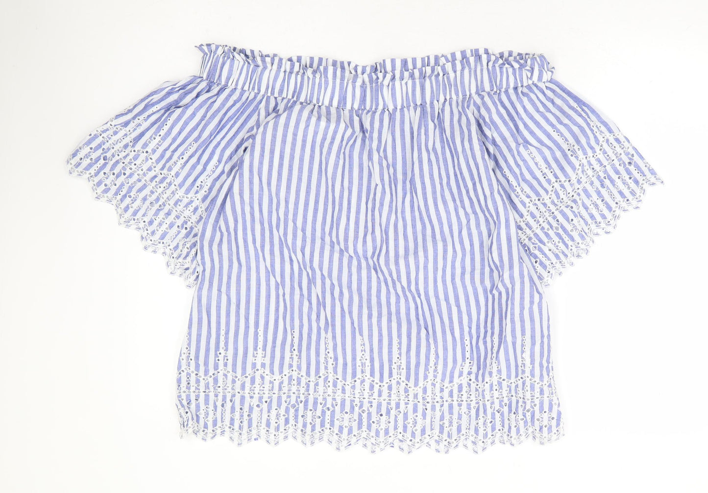Womens UK Size 10 H&M Blue Basic Blouse