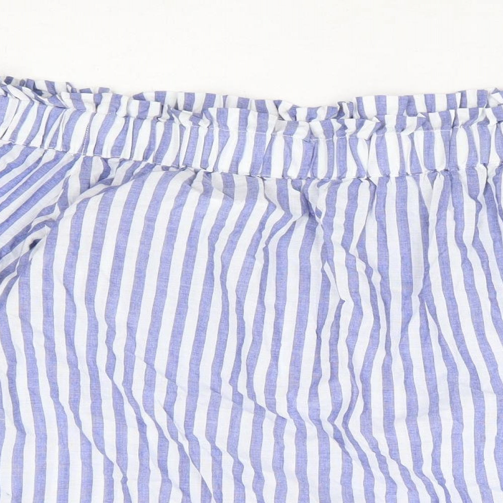 Womens UK Size 10 H&M Blue Basic Blouse
