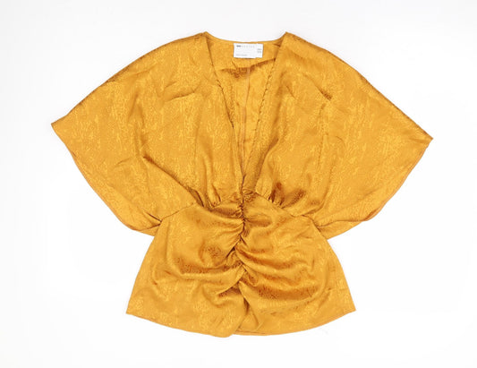 Womens UK Size 10 ASOS Yellow Basic Blouse